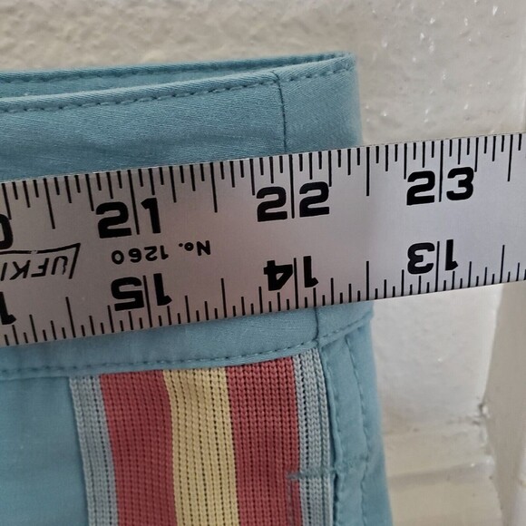 Faherty Men's Retro Board Shorts Swim Surf Stripe Blue Size 42 $98 - Picture 16 of 16